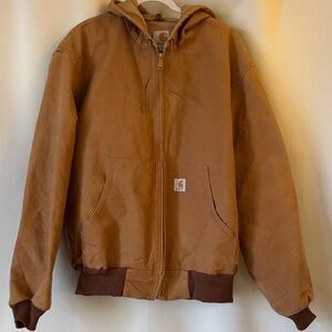 Carhartt Tan/Brown Duck Canvas Zip Hoodie